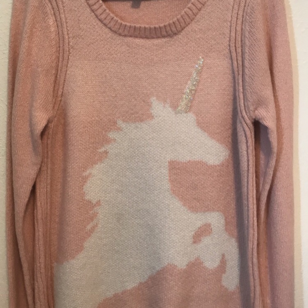 Pink unicorn sweater